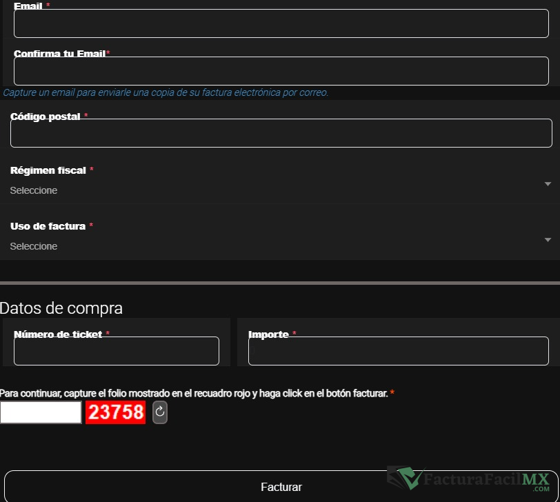 Facturación Sears en Línea de Tickets