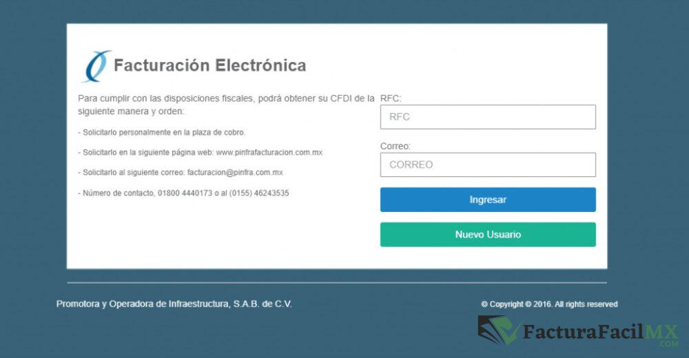 Facturación Pinfra en Línea de Tickets 7 Facturación Pinfra en Línea de Tickets