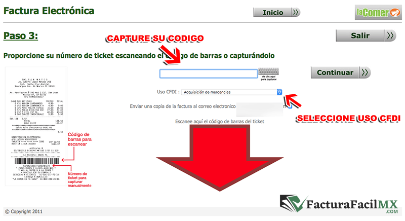 Facturación City Market en Línea de Tickets