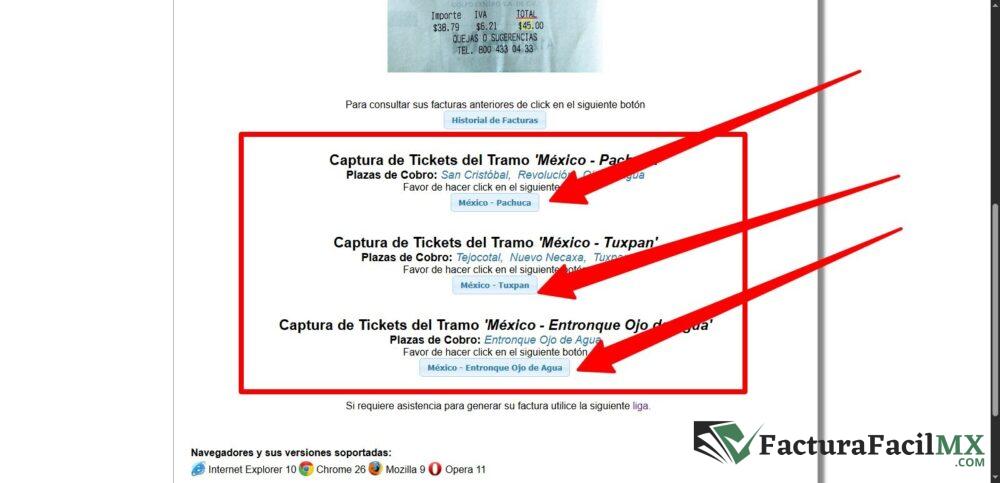 Facturación Autopista Golfo Centro en Línea de Tickets 8 Facturación Autopista Golfo Centro en Línea de Tickets