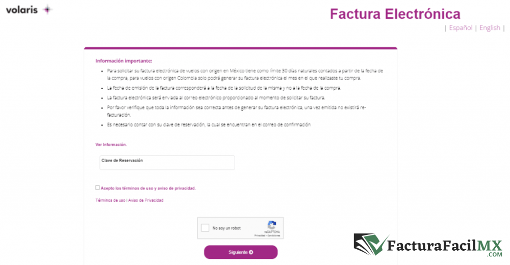Facturación Volaris en Línea de Tickets 6 Facturación Volaris en Línea de Tickets