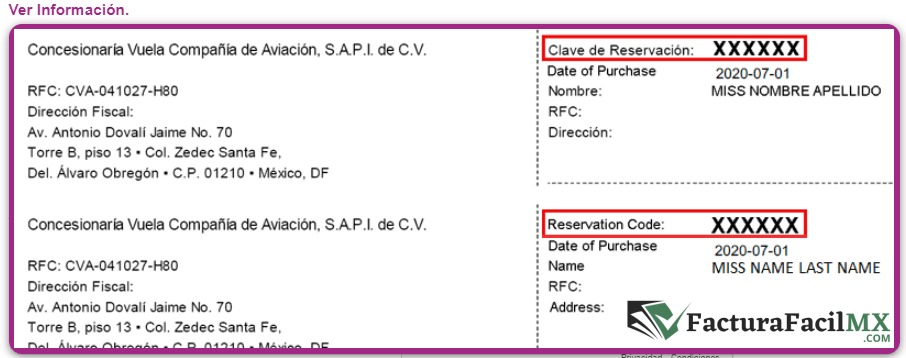 Facturación Volaris en Línea de Tickets 7 Facturación Volaris en Línea de Tickets