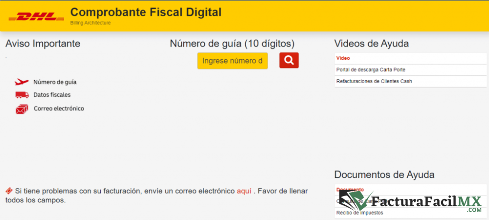 DHL | Facturar Ticket EN LINEA 【 Paso a Paso 2025】
