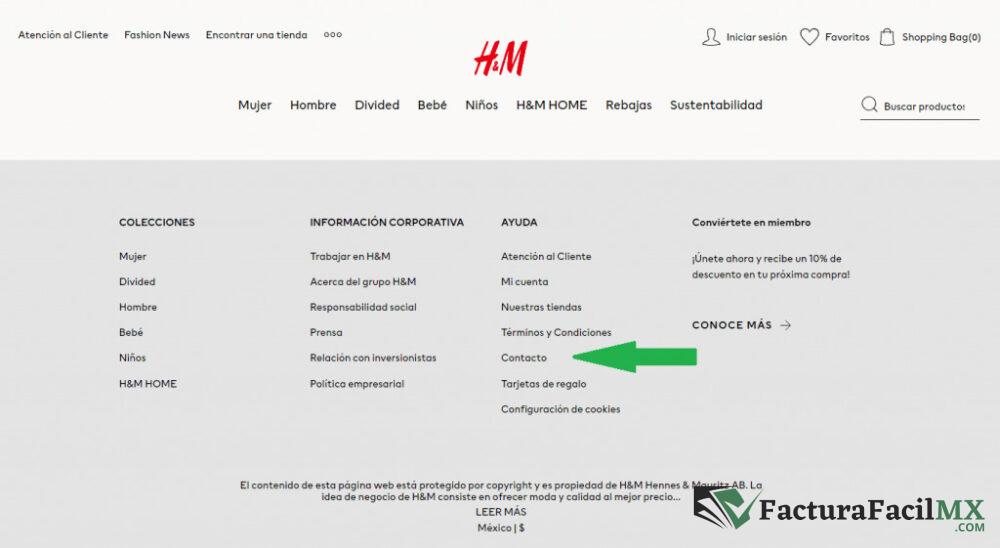 Facturación H&M en Línea de Tickets