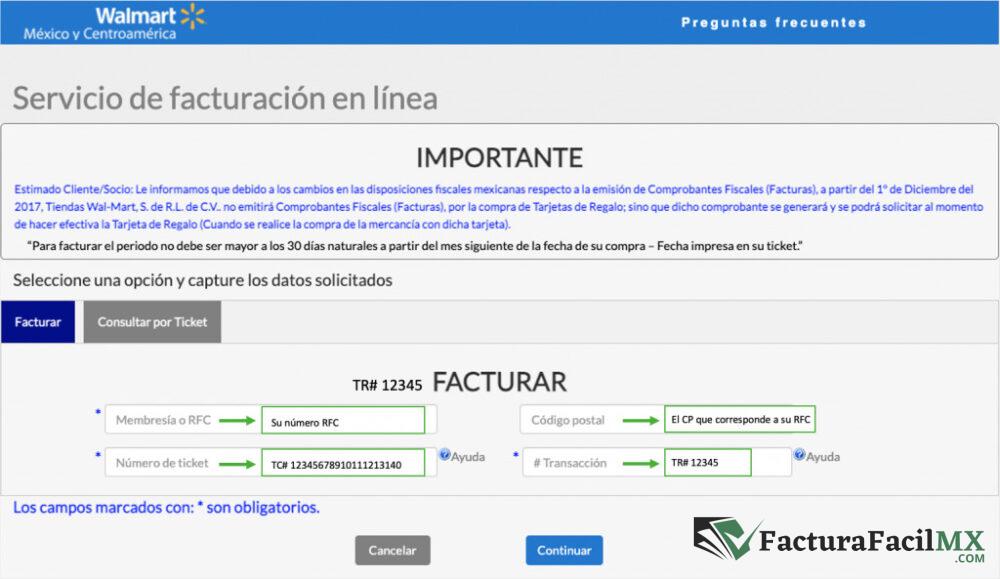 Facturación Walmart en Línea de Tickets 8 Facturación Walmart en Línea de Tickets