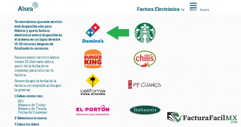 Facturación Dominos Pizza en Línea de Tickets 8 Facturación Dominos Pizza en Línea de Tickets