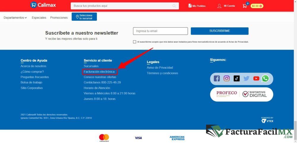 Facturación Calimax en Línea de Tickets 7 Facturación Calimax en Línea de Tickets