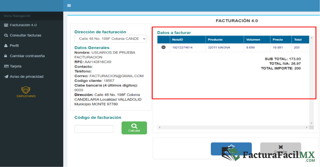 Facturación Centinela (Facturación Caballero) en Línea de Tickets 12 Facturación Centinela (Facturación Caballero) en Línea de Tickets