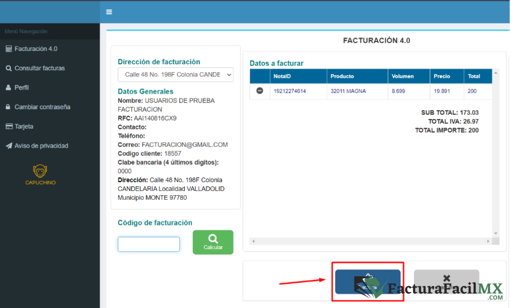 Facturación Centinela (Facturación Caballero) en Línea de Tickets 13 Facturación Centinela (Facturación Caballero) en Línea de Tickets