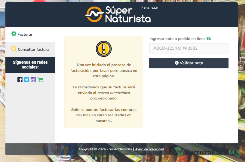 Facturación Super Naturista en Línea de Tickets 8 Facturación Super Naturista en Línea de Tickets