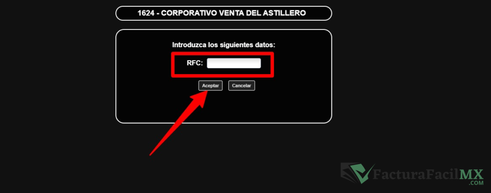 Facturación Corporativo Venta del Astillero en Línea de Tickets 7 Facturación Corporativo Venta del Astillero en Línea de Tickets