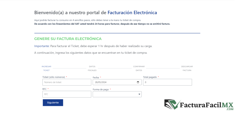 Facturación US Fuel en Línea de Tickets 6 Facturación US Fuel en Línea de Tickets