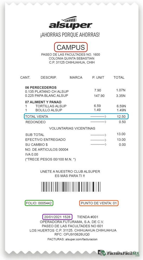 Facturación Alsuper en Línea de Tickets 7 Facturación Alsuper en Línea de Tickets