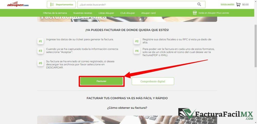 Facturación Alsuper en Línea de Tickets 6 Facturación Alsuper en Línea de Tickets