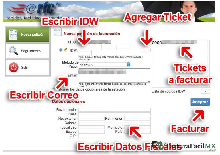 Facturación eRFC en Línea de Tickets 8 Facturación eRFC en Línea de Tickets