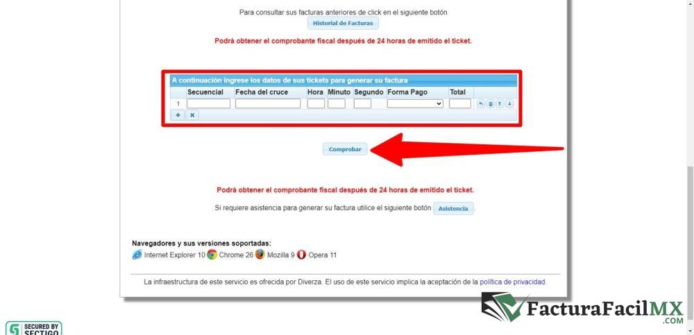 Facturación Autopista Jala – Compostela en Línea de Tickets 8 Facturación Autopista Jala – Compostela en Línea de Tickets