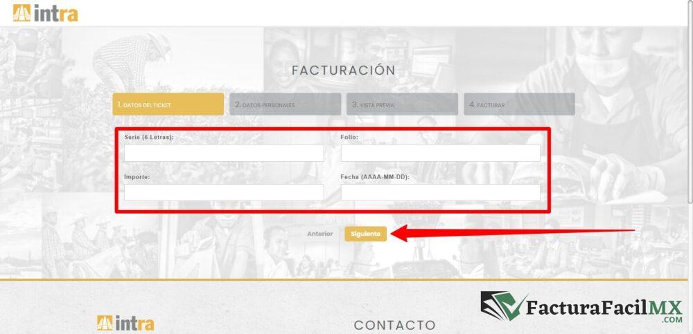 Facturación Consorcio Intra en Línea de Tickets 7 Facturación Consorcio Intra en Línea de Tickets