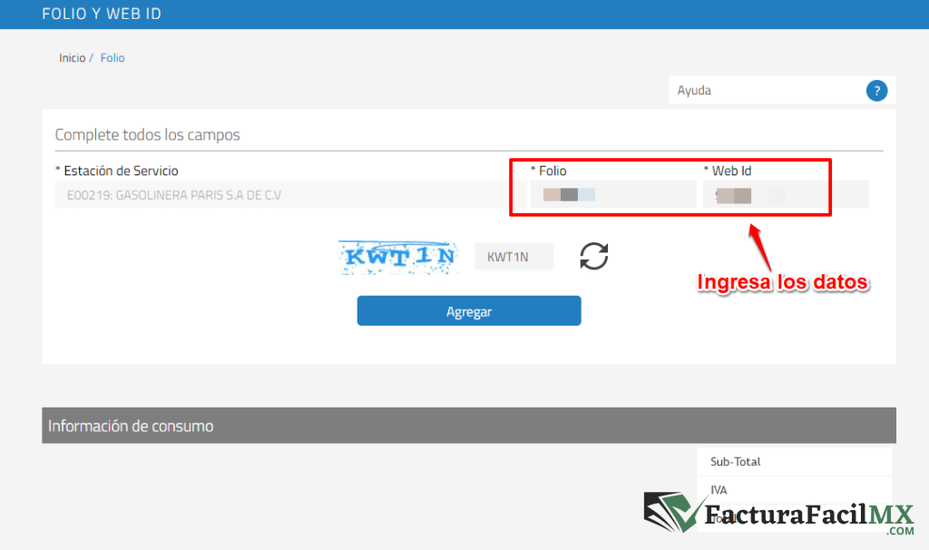Facturación Permergas en Línea de Tickets