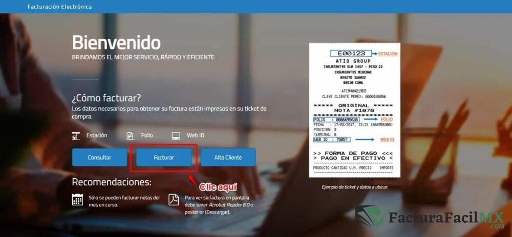 Facturación Permergas en Línea de Tickets