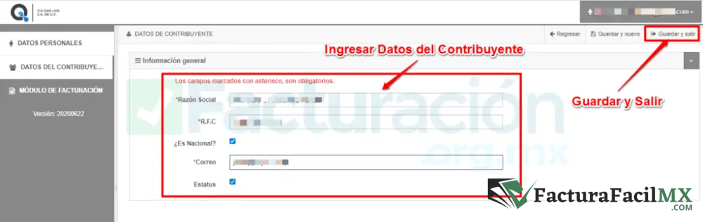 Facturación AQSA en Línea de Tickets 14 Facturación AQSA en Línea de Tickets