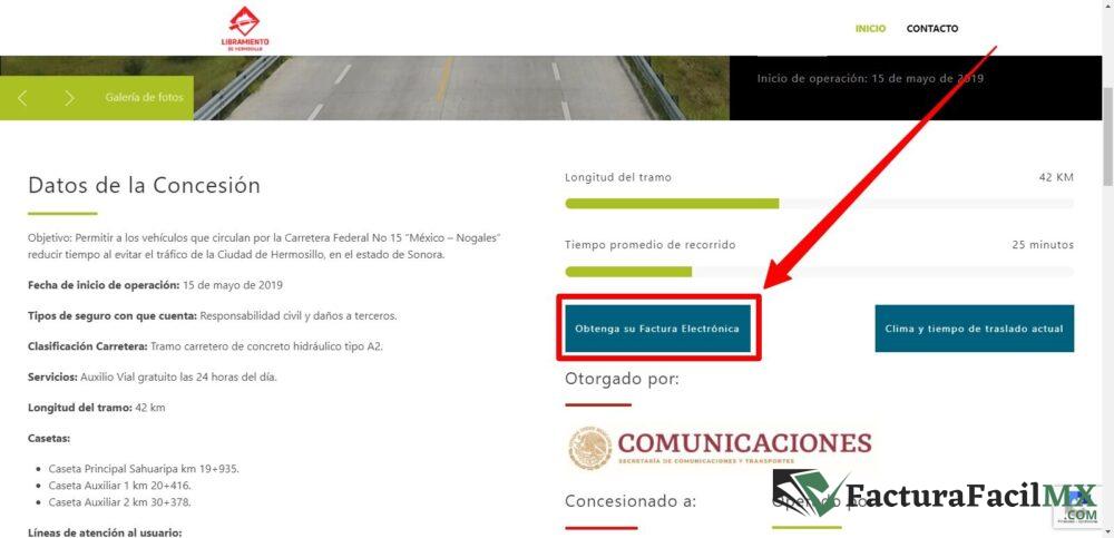 Facturación Ocacsa Libramiento Hermosillo en Línea de Tickets 6 Facturación Ocacsa Libramiento Hermosillo en Línea de Tickets