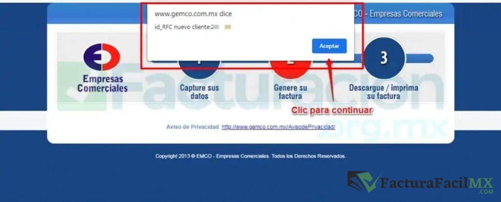 Facturación Gemco en Línea de Tickets 9 Facturación Gemco en Línea de Tickets