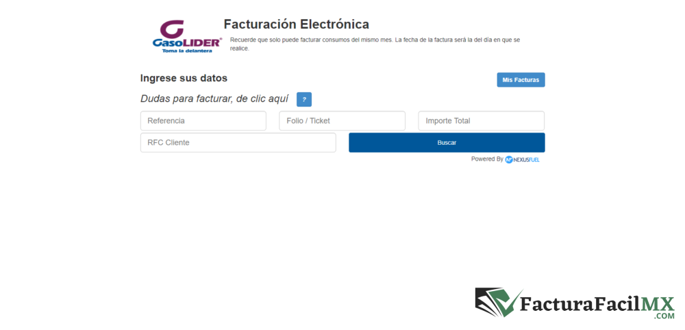 Facturación Gasolider en Línea de Tickets 6 Facturación Gasolider en Línea de Tickets