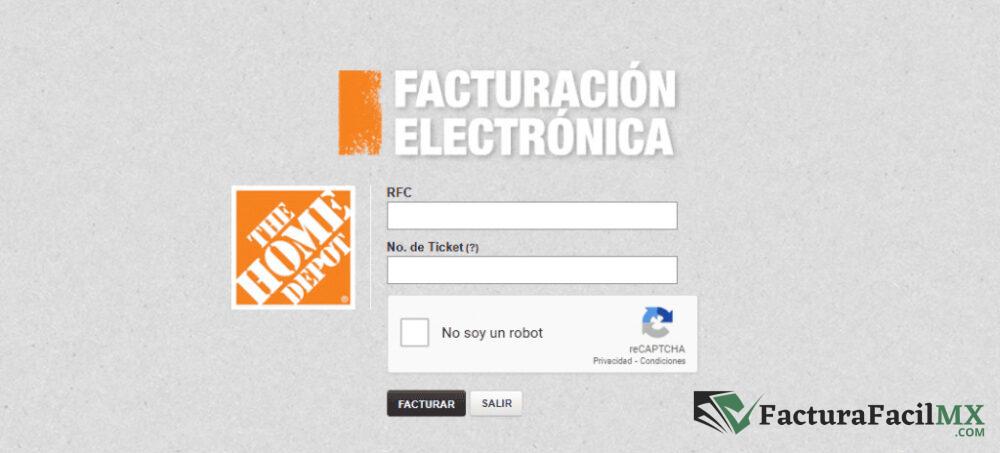 Facturación Home Depot en Línea de Tickets 9 Facturación Home Depot en Línea de Tickets