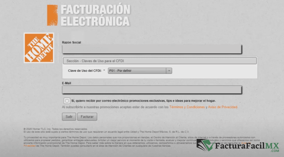 Facturación Home Depot en Línea de Tickets 10 Facturación Home Depot en Línea de Tickets