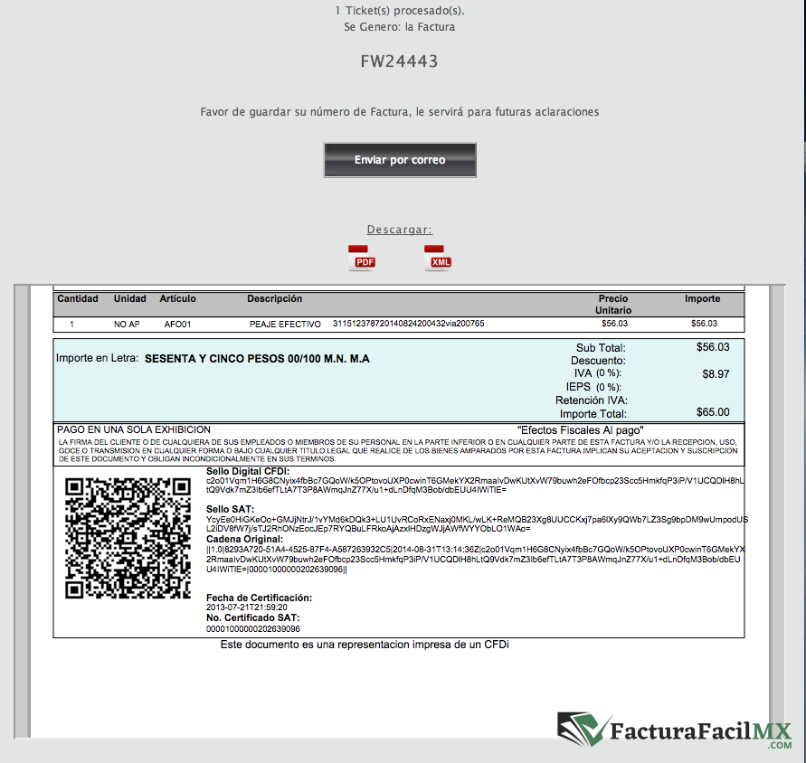 Facturación Autopista Chamapa Laventa en Línea de Tickets 12 Facturación Autopista Chamapa Laventa en Línea de Tickets