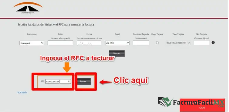 Facturación Autopista Tijuana Tecate en Línea de Tickets 9 Facturación Autopista Tijuana Tecate en Línea de Tickets