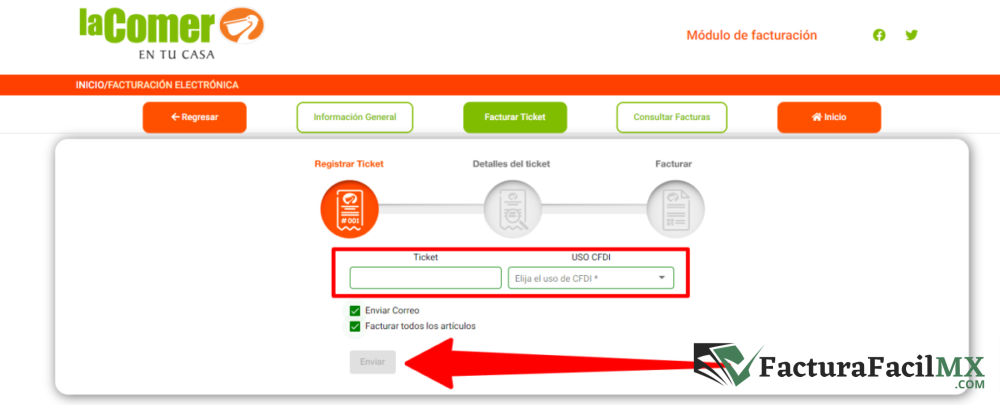 Facturación Fresko en Línea de Tickets