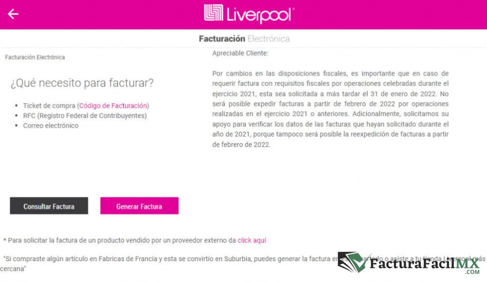 Facturación Liverpool en Línea de Tickets 7 Facturación Liverpool en Línea de Tickets