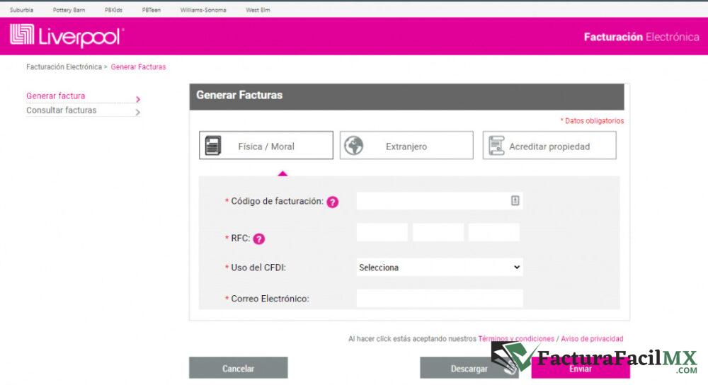 Facturación Liverpool en Línea de Tickets 8 Facturación Liverpool en Línea de Tickets