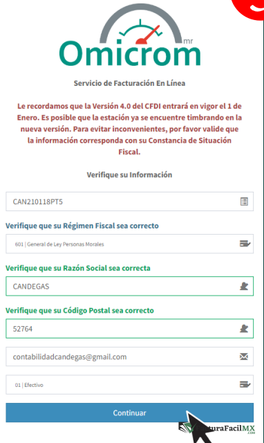 Facturación Omicrom en Línea de Tickets 9 Facturación Omicrom en Línea de Tickets