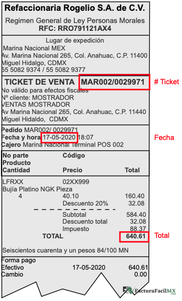 Facturación Rolcar en Línea de Tickets 7 Facturación Rolcar en Línea de Tickets