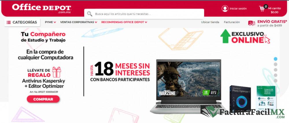 Facturación Office Depot en Línea de Tickets