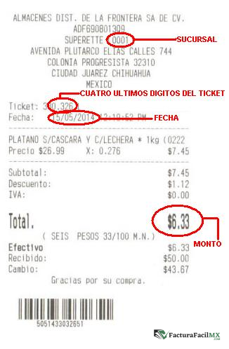 Facturación Superette en Línea de Tickets
