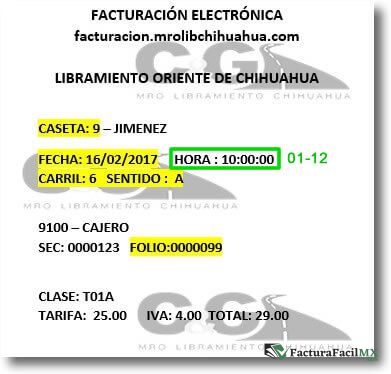 Facturación MRO LIBRAMIENTO CHIHUAHUA en Línea de Tickets 6 Facturación MRO LIBRAMIENTO CHIHUAHUA en Línea de Tickets