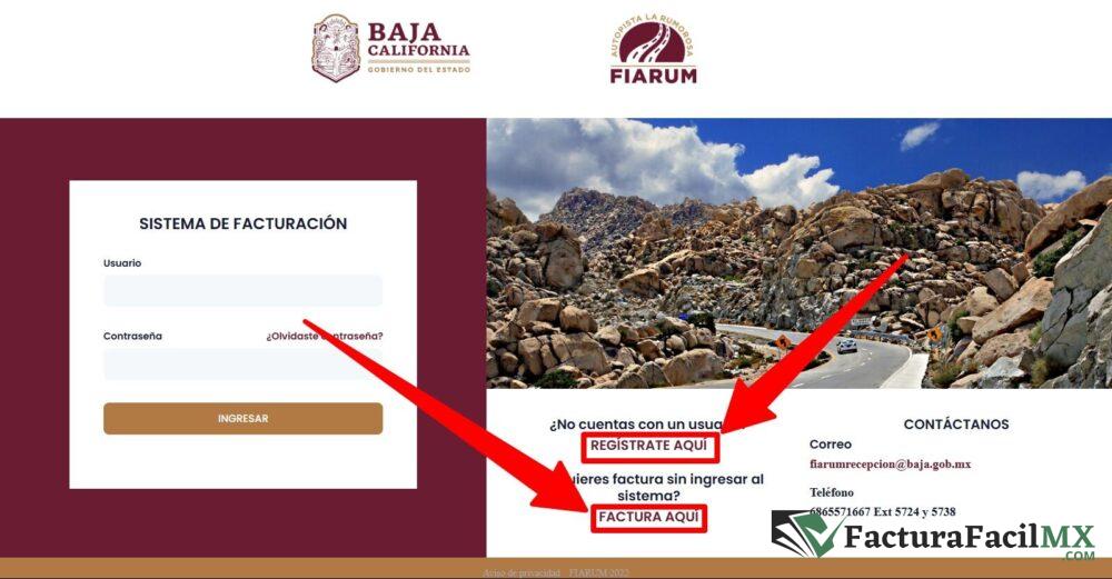Facturación FIARUM (Autopista La Rumorosa) en Línea de Tickets 6 Facturación FIARUM (Autopista La Rumorosa) en Línea de Tickets