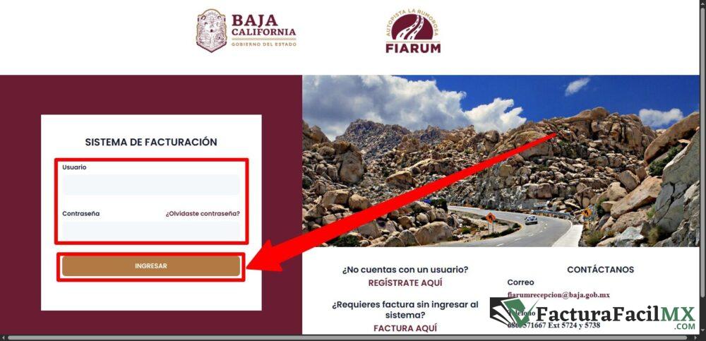 Facturación FIARUM (Autopista La Rumorosa) en Línea de Tickets 9 Facturación FIARUM (Autopista La Rumorosa) en Línea de Tickets