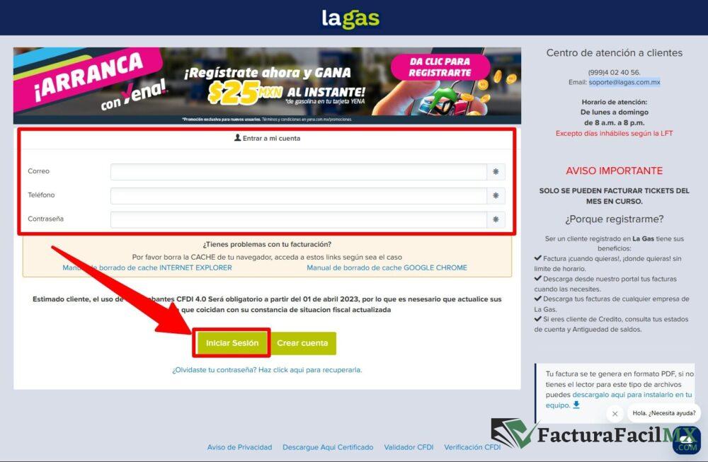 Facturación La Gas en Línea de Tickets 9 Facturación La Gas en Línea de Tickets