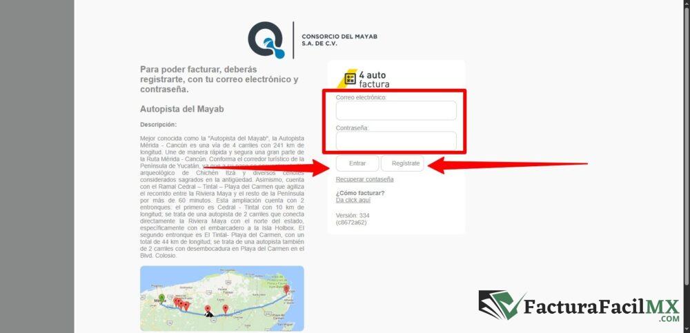 Facturación CMAYAB (Autopista del Mayab) en Línea de Tickets 6 Facturación CMAYAB (Autopista del Mayab) en Línea de Tickets