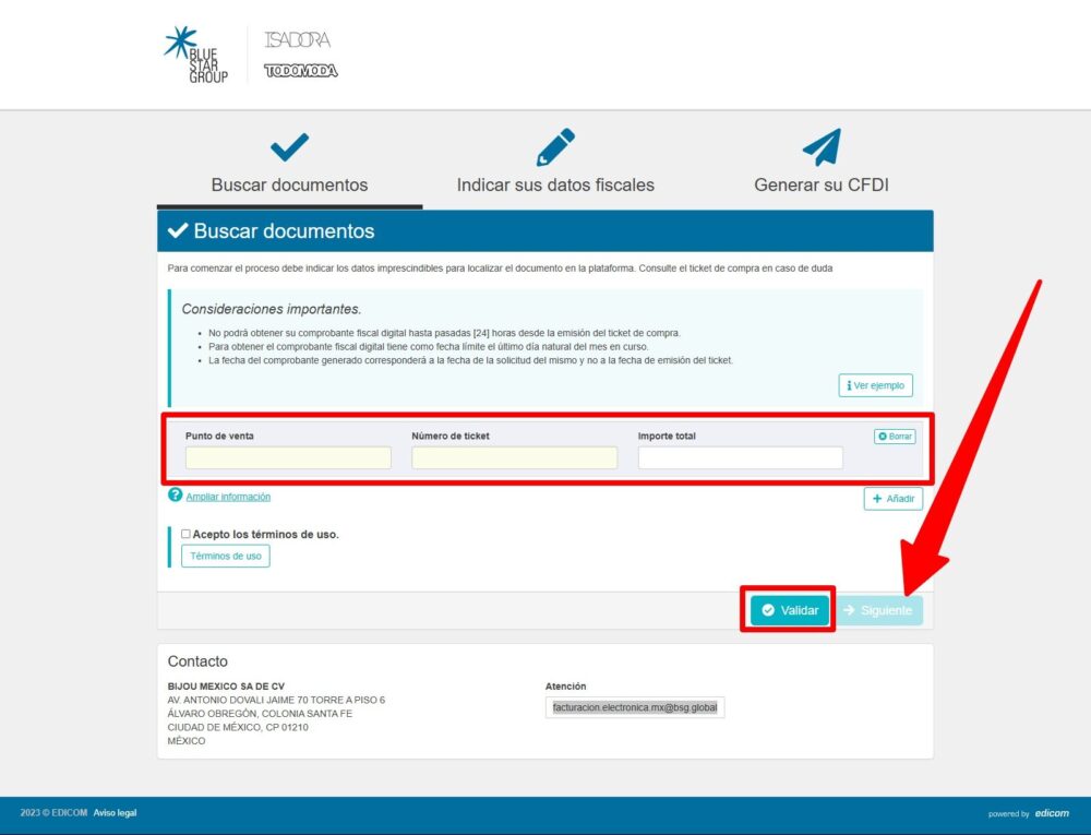 Facturación TodoModa en Línea de Tickets 8 Facturación TodoModa en Línea de Tickets