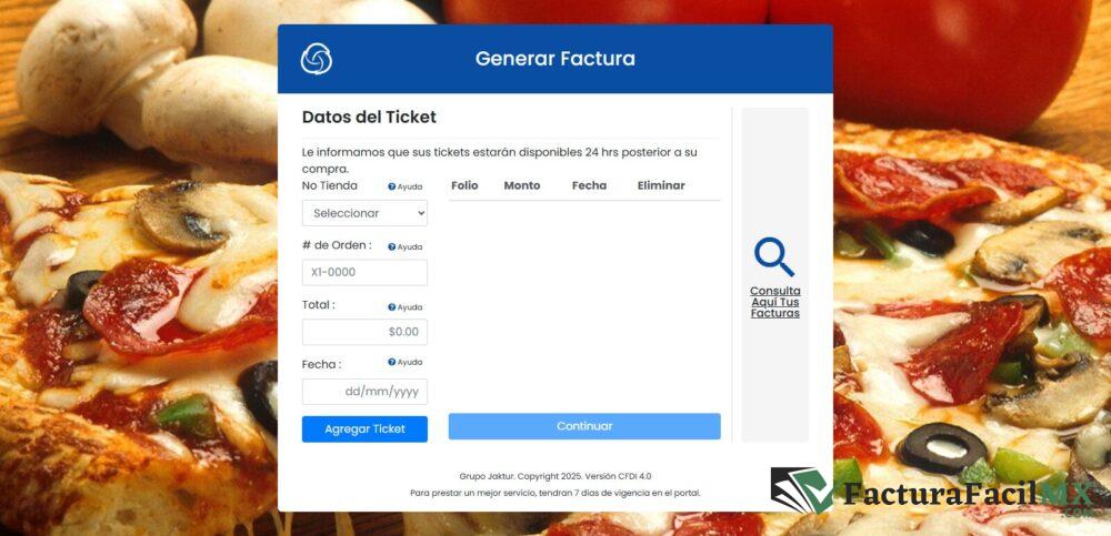Facturación Jaktur en Línea de Tickets 6 Facturación Jaktur en Línea de Tickets