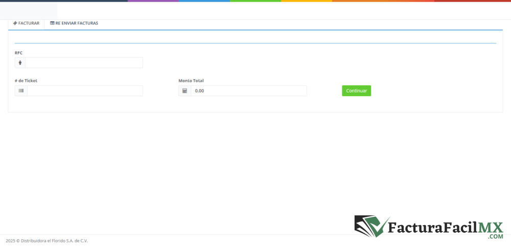 Facturación El Florido en Línea de Tickets