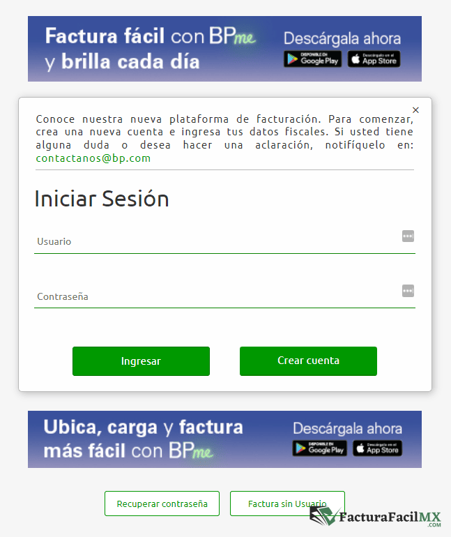 Facturación BP en Línea de Tickets 7 Facturación BP en Línea de Tickets