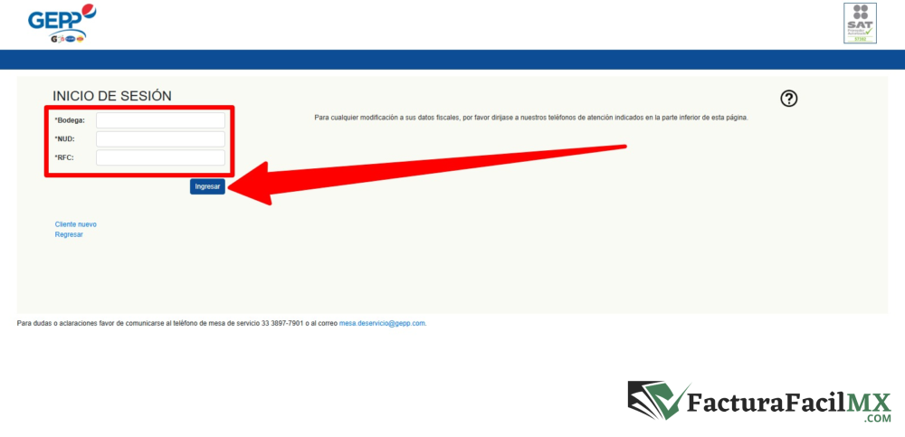 Facturación Gepp Portal Clientes en Línea de Tickets 8 Facturación Gepp Portal Clientes en Línea de Tickets