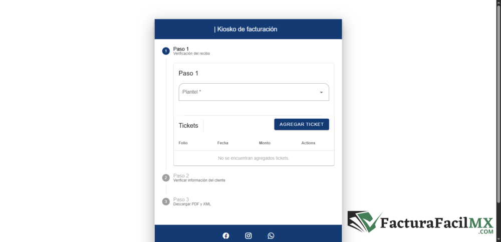 Facturación Quick Learning en Línea de Tickets 6 Facturación Quick Learning en Línea de Tickets