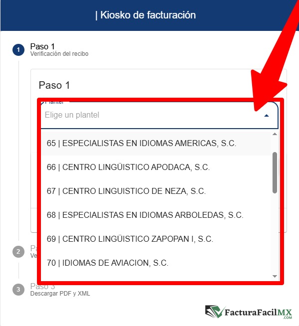 Facturación Quick Learning en Línea de Tickets